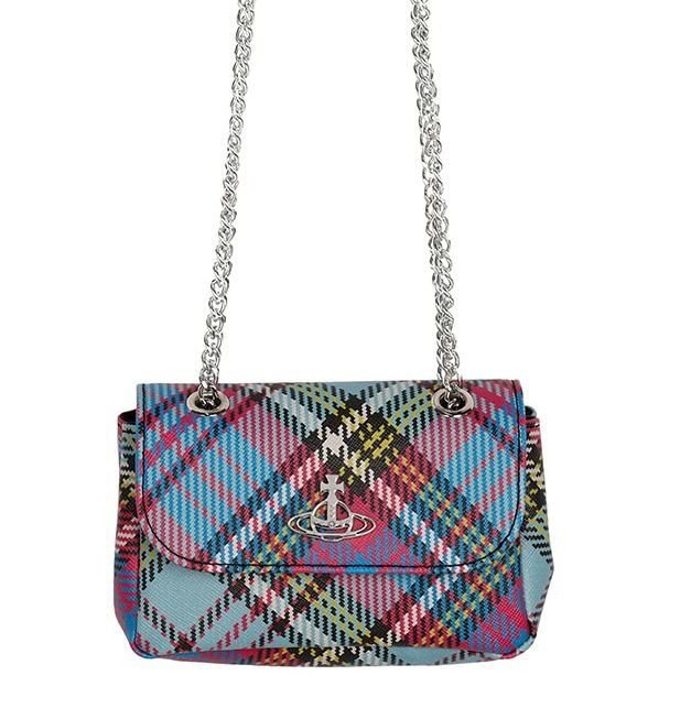 Vivienne Westwood☆チェーンショルダーバッグ チェック柄 (Vivienne