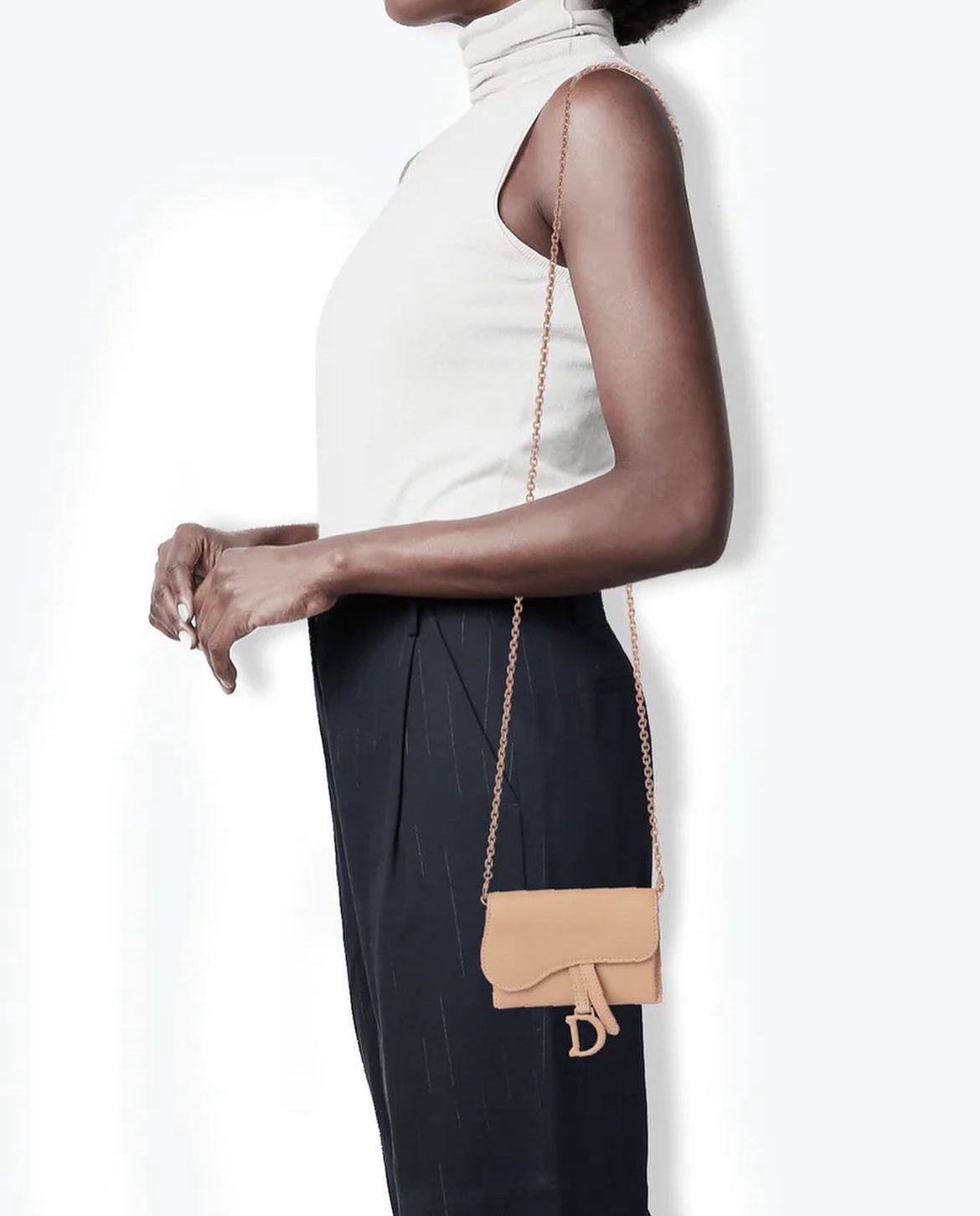 DIOR】限定数セール!! サドル ナノ ポーチ ショルダーチェーン (Dior