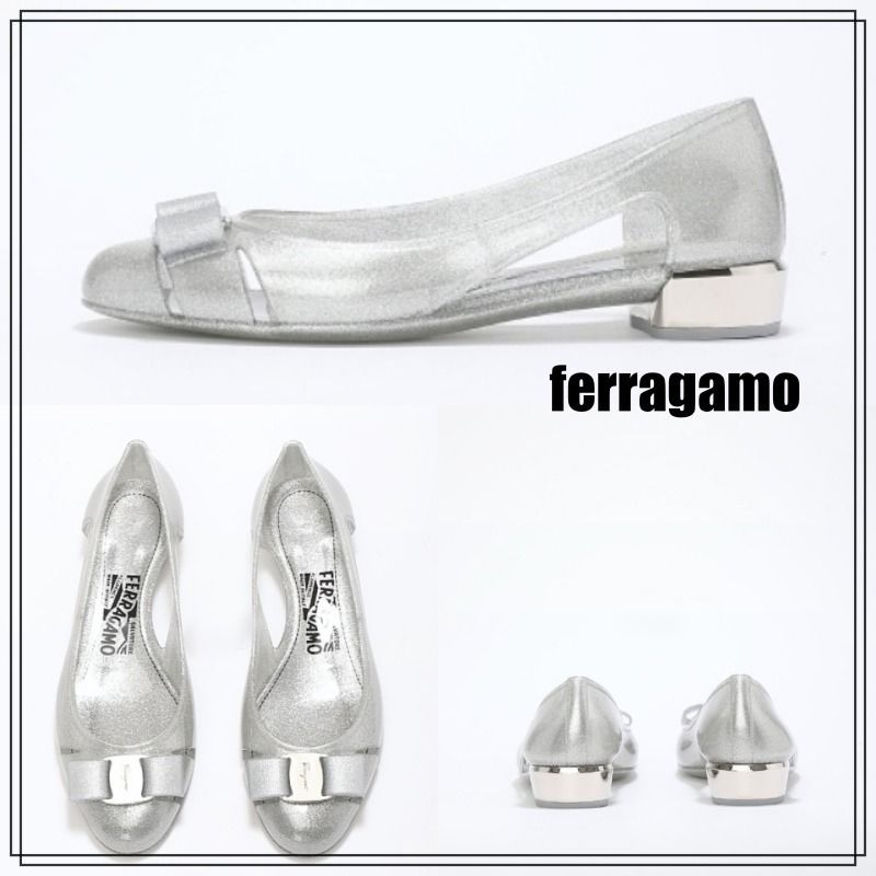 Ferragamo】ジェリーシューズ ヴァラ パンプス シルバー (FERRAGAMO