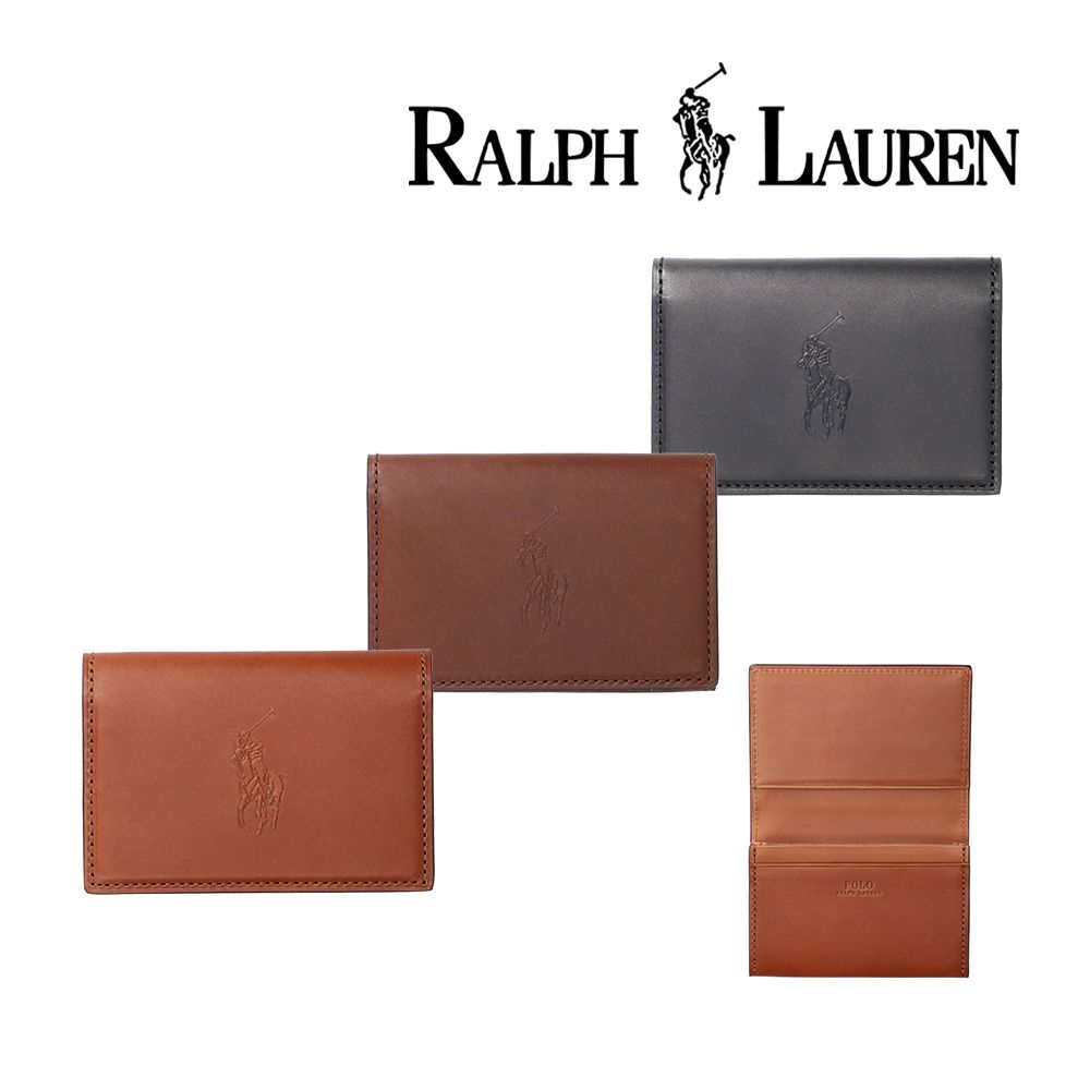 ラルフローレン 名刺入れ POLO RALPH ポロ 折り カード レザー (Ralph
