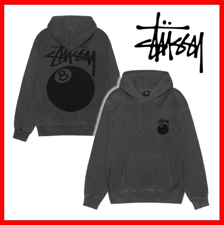 ラ*ム様 Stussy 8ボールデザイン スウェット M ブラック Stussy 8
