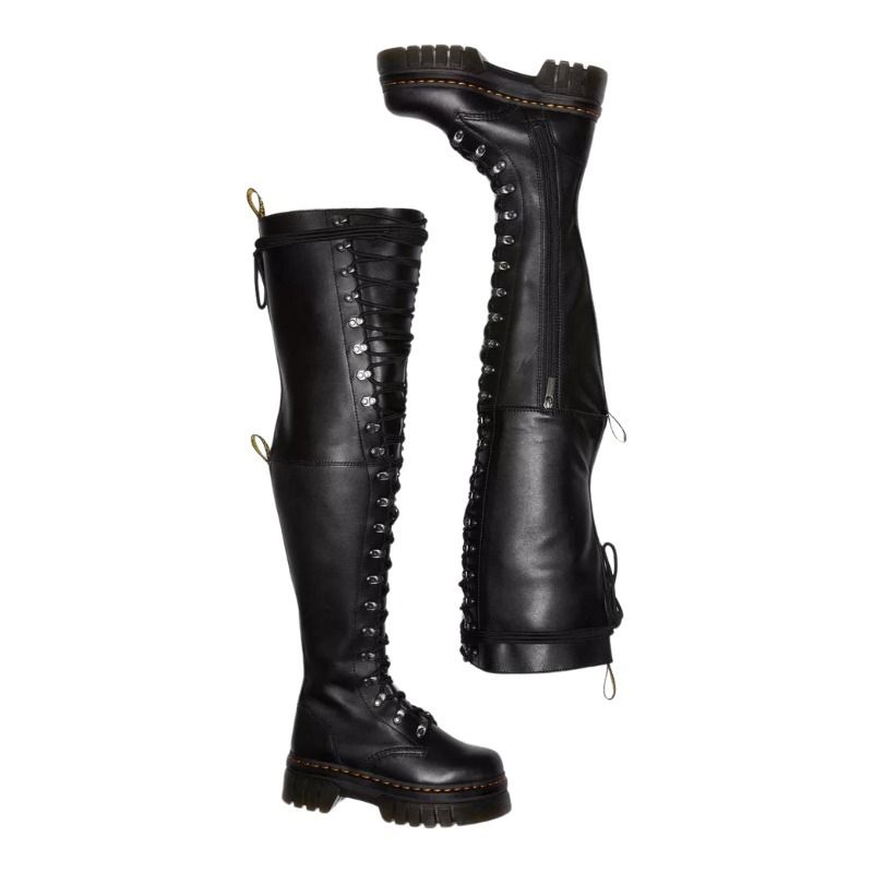 ドクターマーチン】厚底！スタイリッシュ！サイハイブーツ 黒 (Dr