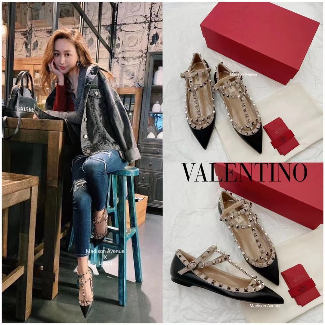 VALENTINO - ロックスタッズ バレリーナシューズ (VALENTINO/フラット