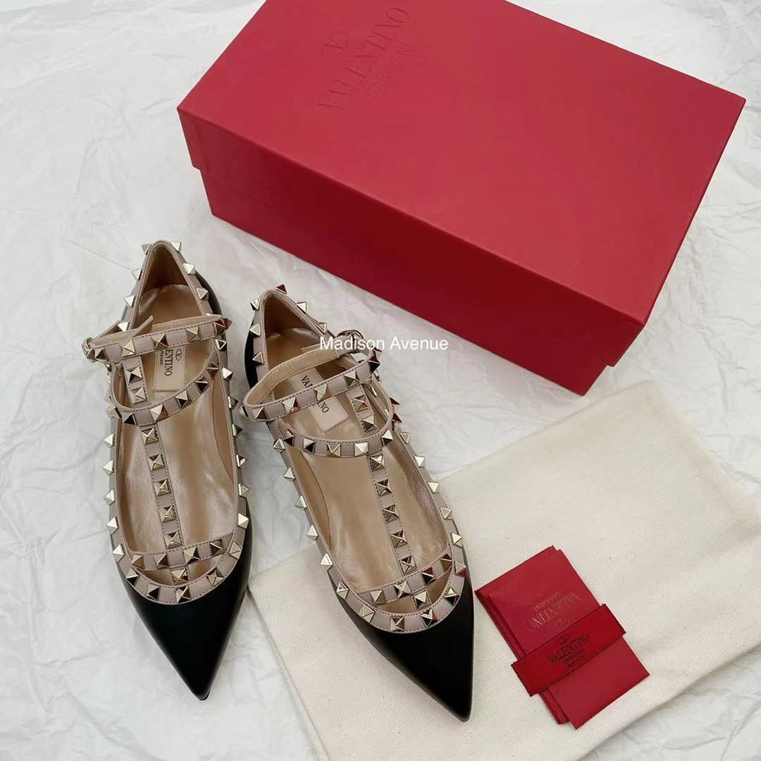 VALENTINO - ロックスタッズ バレリーナシューズ (VALENTINO/フラット
