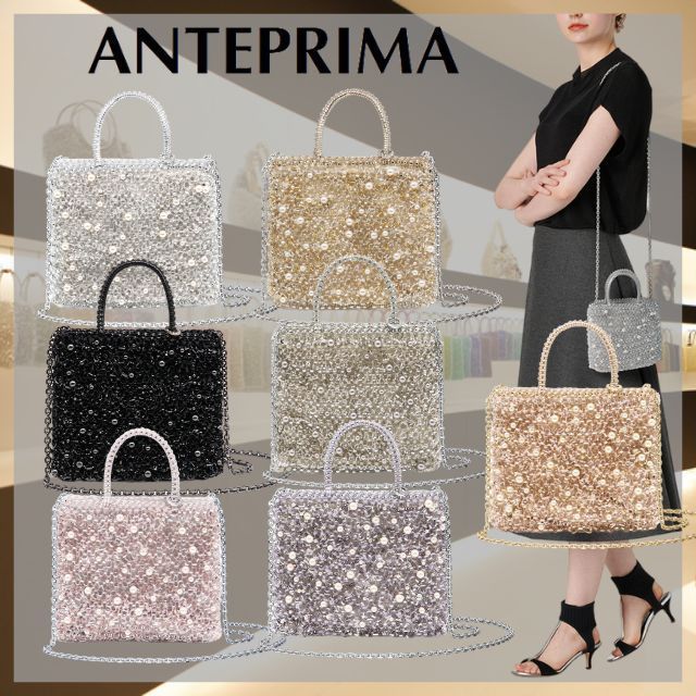 すぐ届く ANTEPRIMA* ペルラ グリッター スクエア ワイヤー 送込