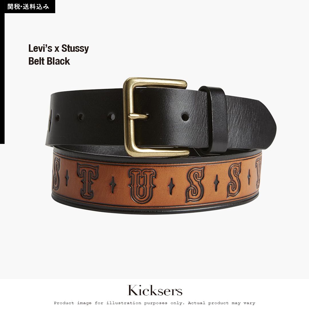 Levi's x Stussy Belt Black リーバイス ベルト ブラック (STUSSY
