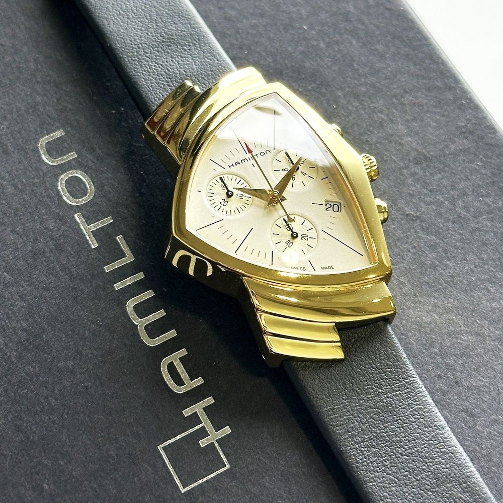 ハミルトン ベンチュラ 腕時計 メンズ ブラック レザー 革ベルト