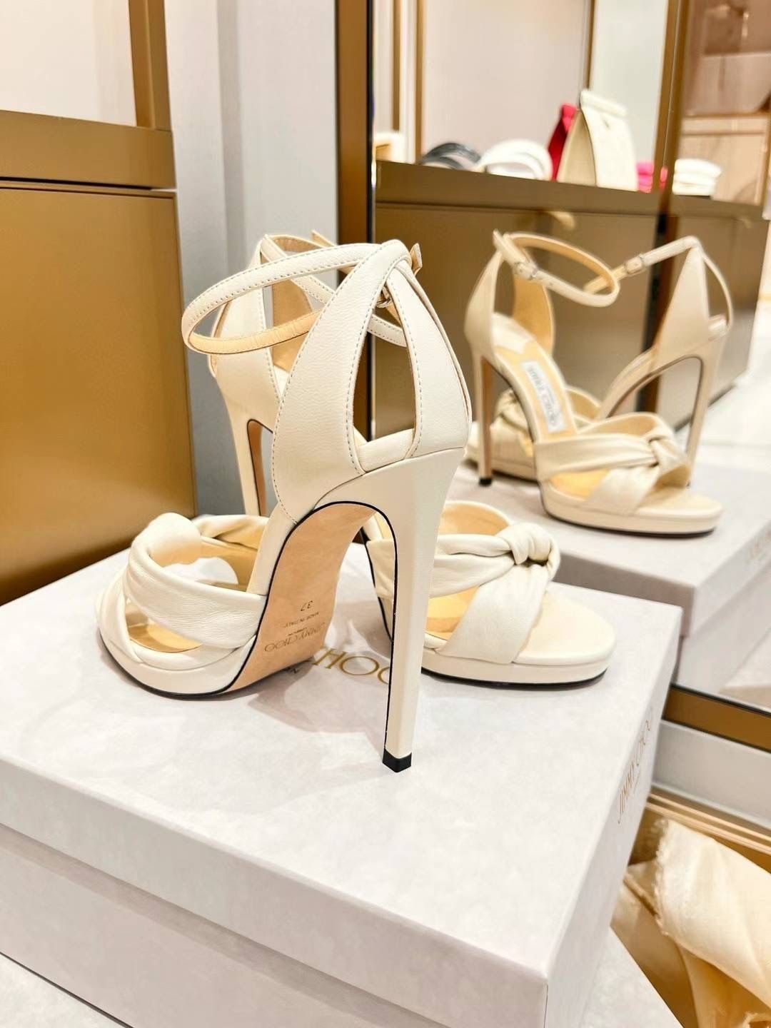 ジミーチュウ Rosie 12cm ヒール ストラップ サンダル (Jimmy Choo