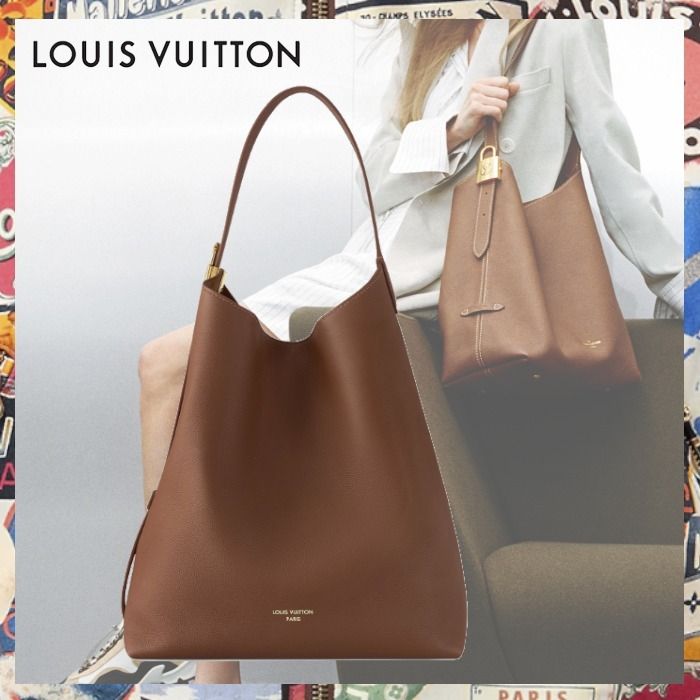 Louis Vuitton《ロウキー ホーボーMM》コニャック カーフ 直営店