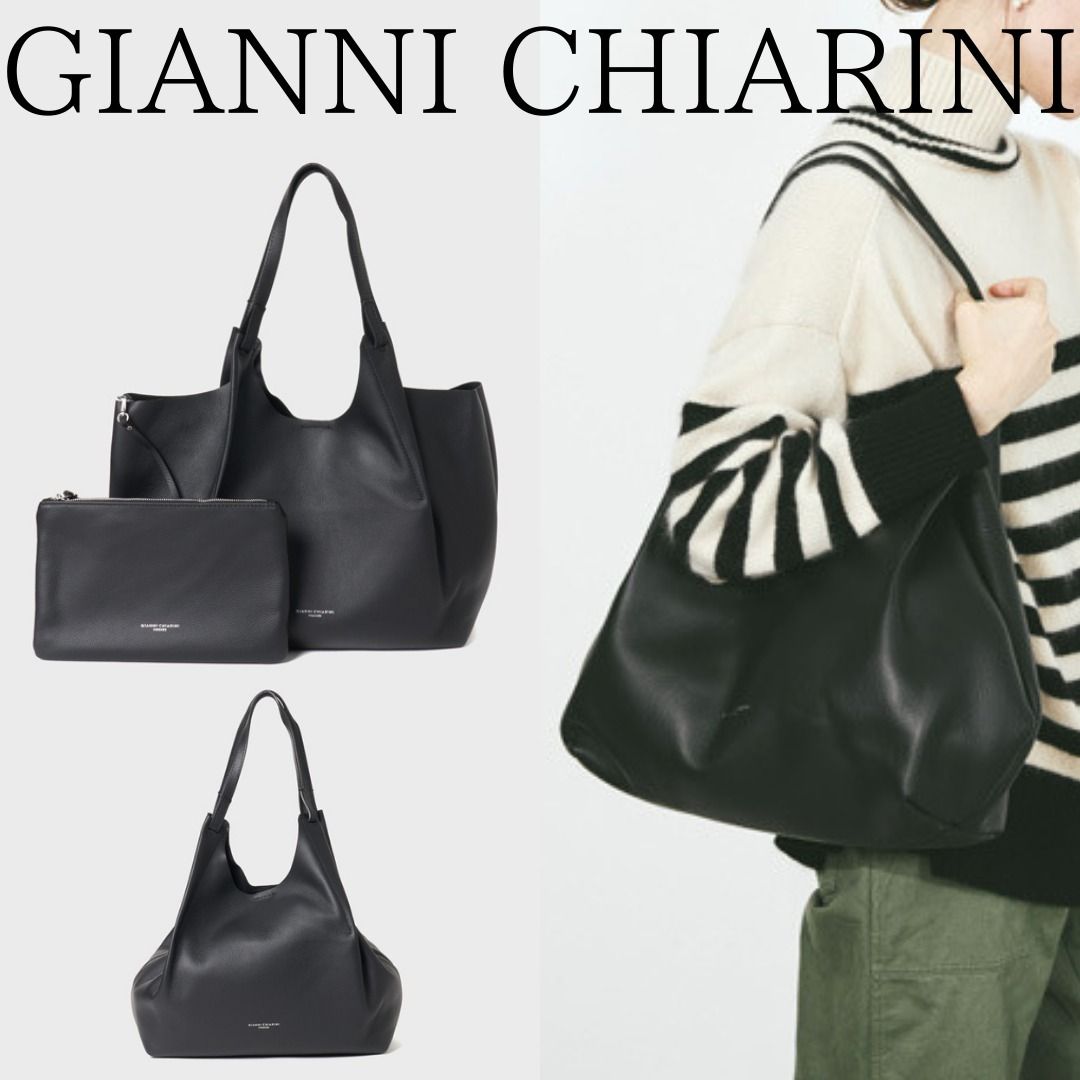 日本限定□GIANNI CHIARINI□ジャンニキアリーニ デュア M 黒 (GIANNI