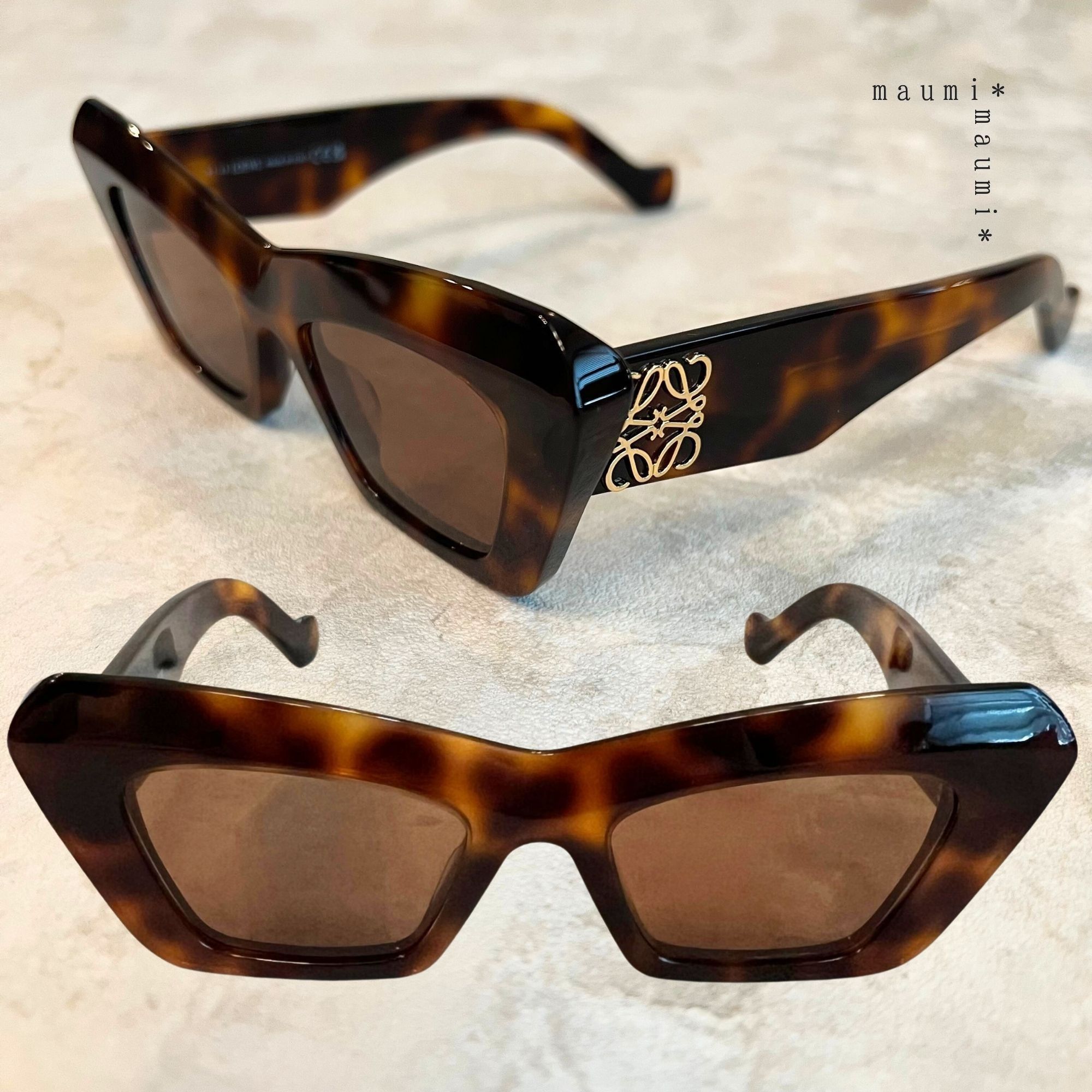 LOEWEロエベ アナグラムロゴ キャッツアイシェイプ サングラス (LOEWE