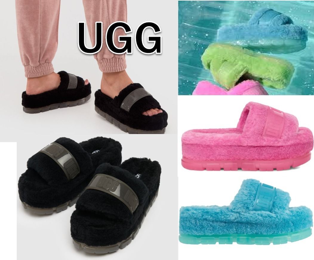 SALE【厚底ふわふわ】アグUGG Fluffita Clearスリッパサンダル (UGG