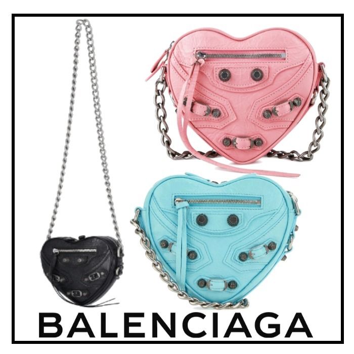 新作BALENCIAGAミニルカゴールハートショルダーバッグ ミニ