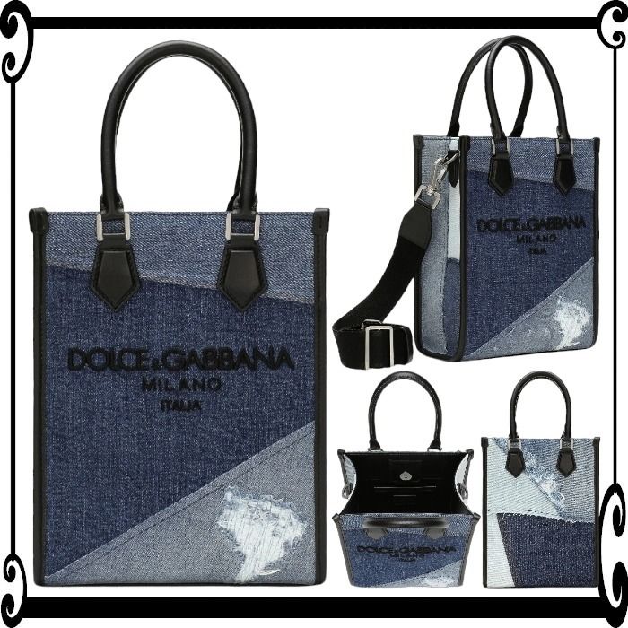 Dolce&Gabbana ショッピングバッグ スモール デニムパッチワーク