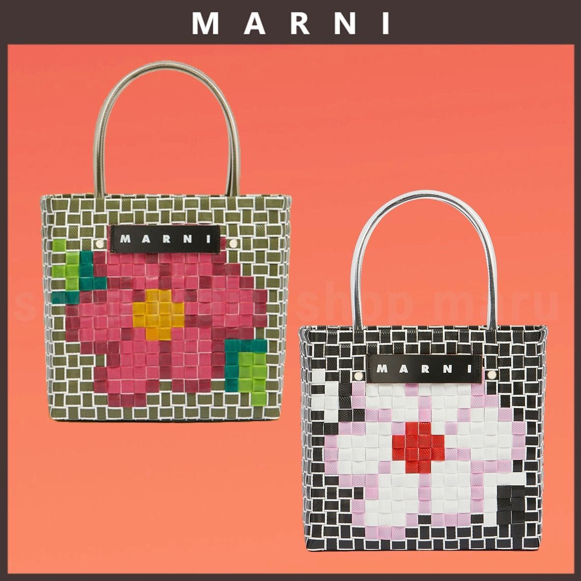 MARNI 花柄 かごバッグ週末お値下げ MARNI 花柄 かごバッグ週末お
