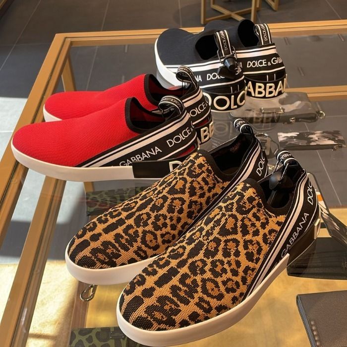 希少 DOLCE&GABBANA ドルガバ レオパード スリッポン スニーカー