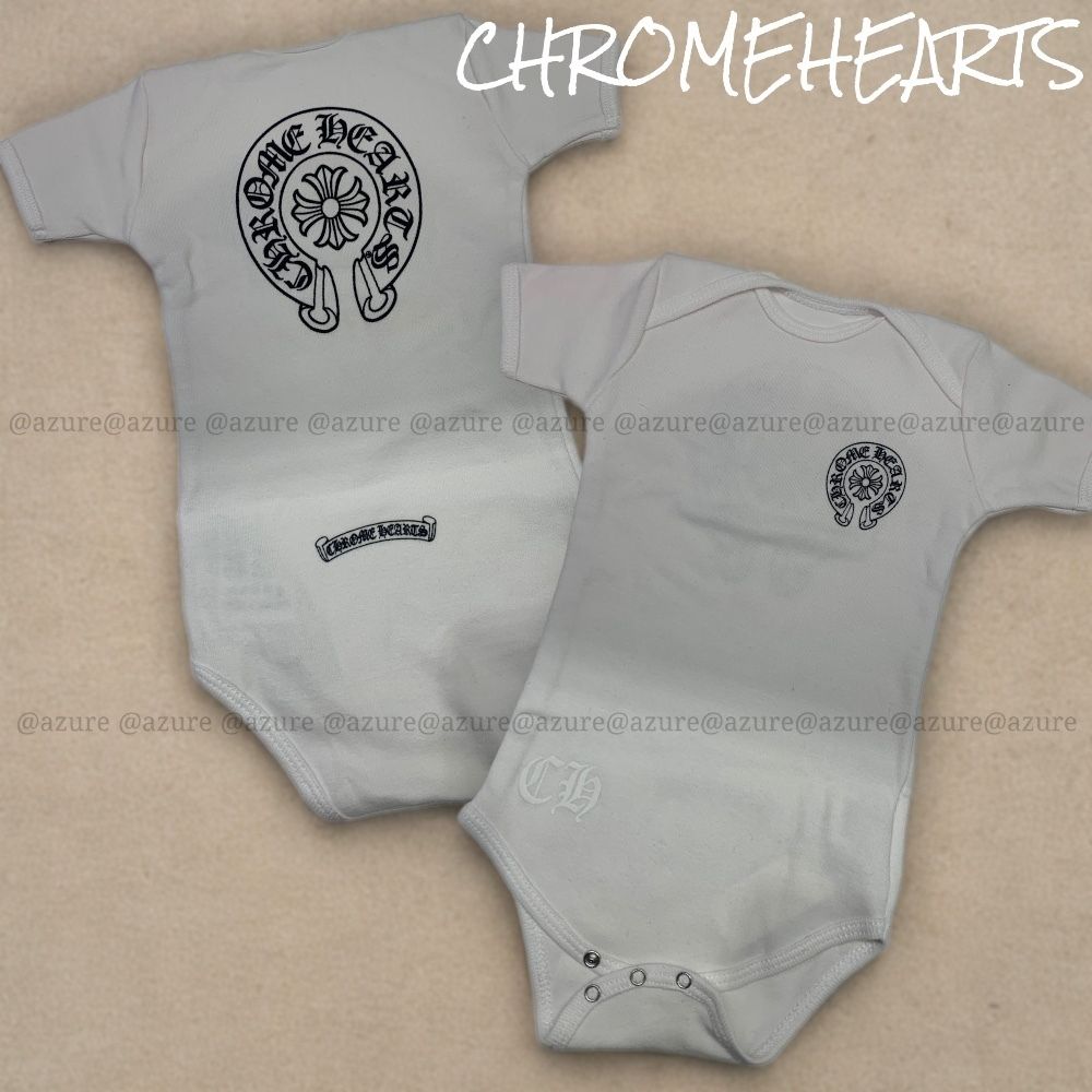 直営インボイス♪無修正CH◇ホースシューロゴ White ロンパース