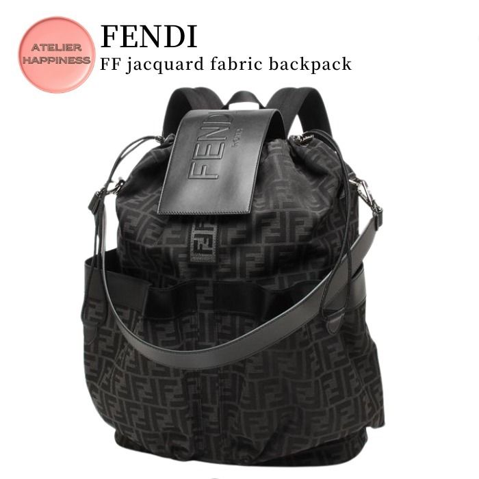 ドローストリングバックパックスモールブラックFFファブリック