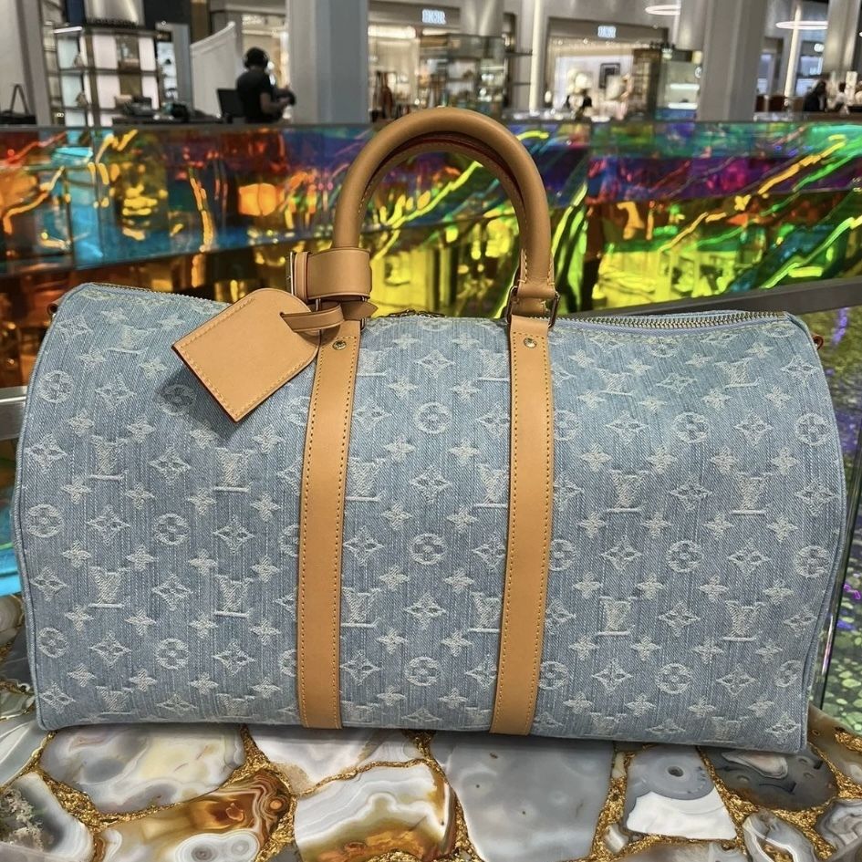 カップルでシェアも◎】ルイヴィトン ボストンバッグ デニム (Louis