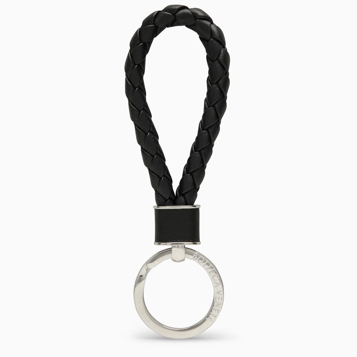 BOTTEGA VENETA 編み込みレザー キーホルダー 箱 保存袋付き BOTTEGA