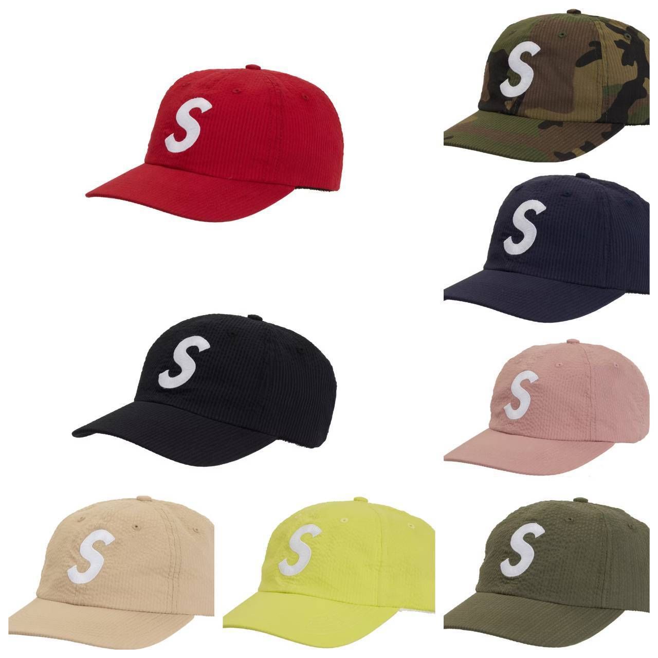 シュプリーム☆Sロゴキャップ☆Seersucker S Logo 6-Panel (Supreme