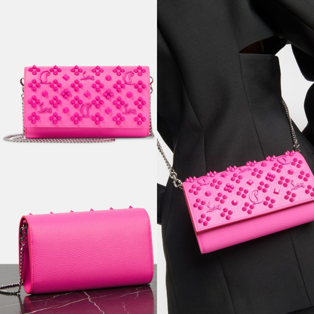 ルブタン*パロマ クラッチショルダーバッグ ビビッドピンク (Christian