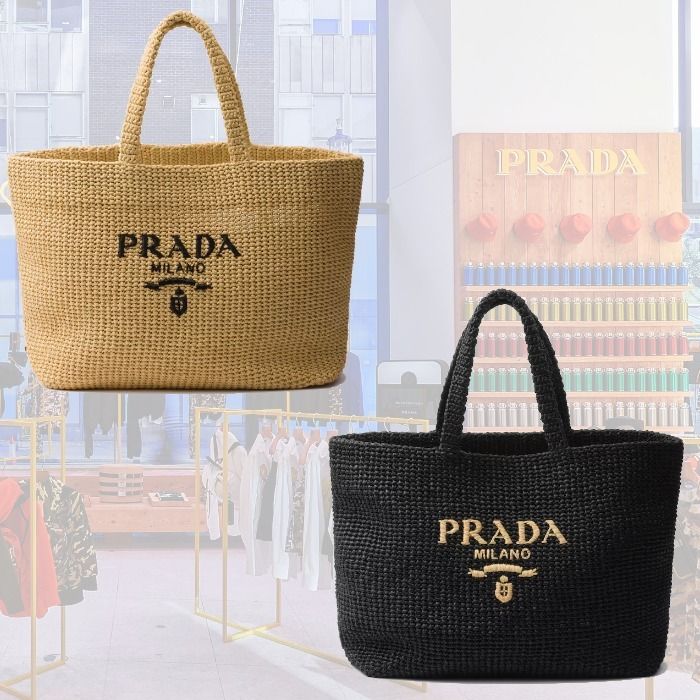 24SS】新作 クロシェ トートバッグ ◇プラダ◇全2色◇人気 (PRADA