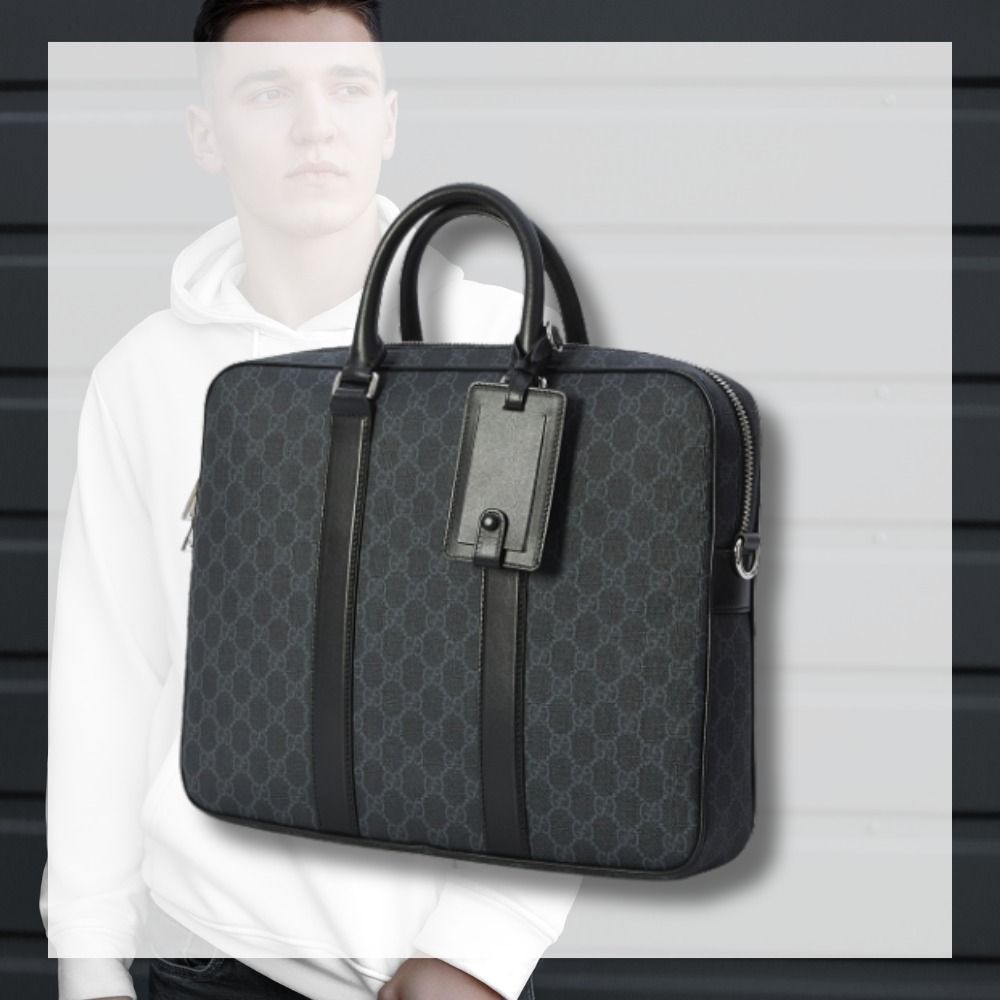 国内発送/関税負担なし/本物保証/GUCCI GG ブリーフケース (GUCCI