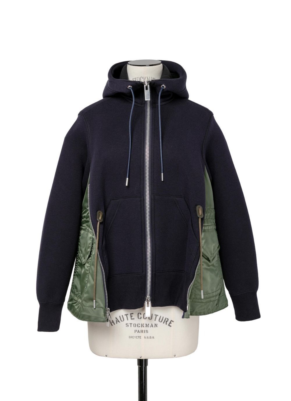 国内より1WEEK【sacai】Sponge Sweat x Nylon Twill Hoodie (sacai