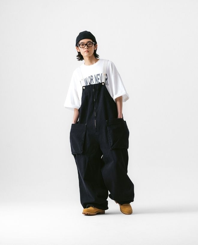ANGLAN】24SS☆ [AG] Side Pocket Twill Balloon Overall (ANGLAN