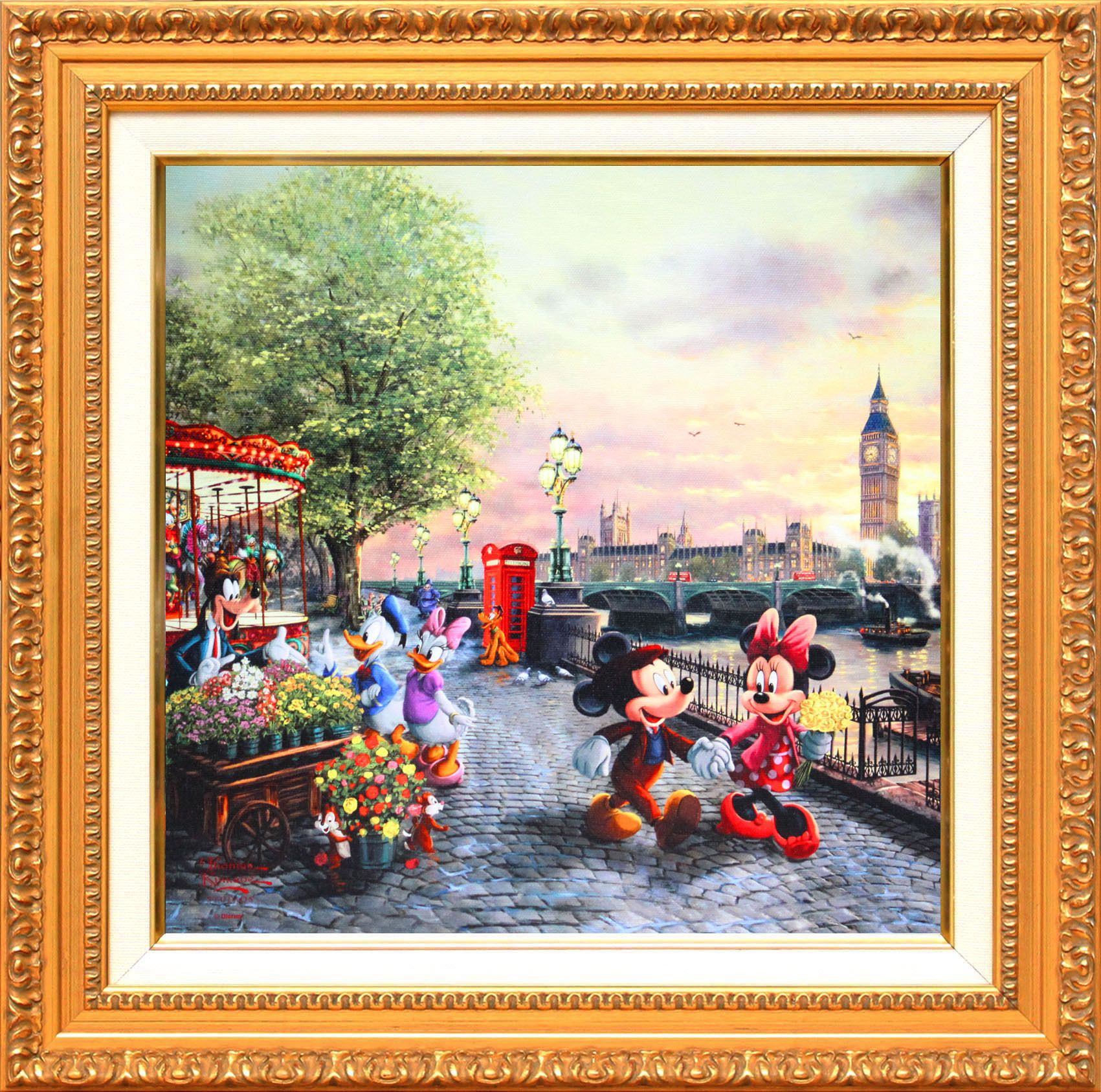ディズニー絵画「ミッキー＆ミニー/イン・ロンドン」 (Disney