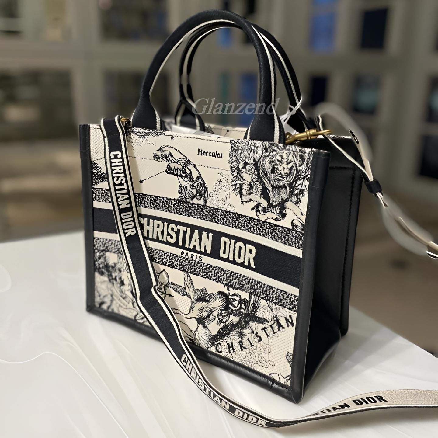 星座の刺繍が美しい♪【Dior】《Dior Book Tote》スモールバッグ (Dior