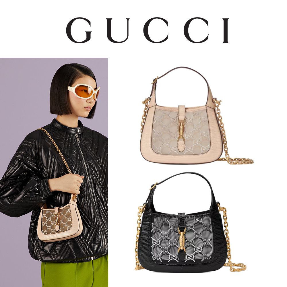 24新作 グッチ JACKIE 1961 ミニバッグ（GG クリスタル） (GUCCI