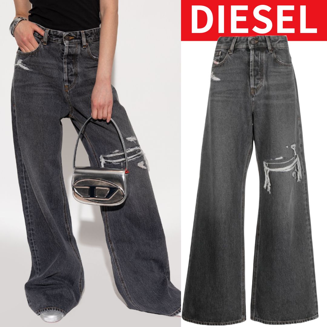 大特価◇DIESEL ダメージ ワイド ジーンズ ローライズ (DIESEL/デニム