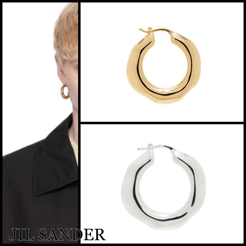 関税込】新作◇JIL SANDER ジルサンダー◇フープ ピアス (Jil Sander
