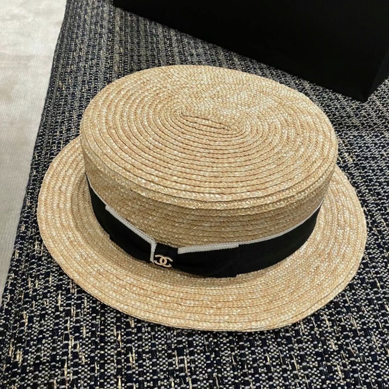 お洒落に日焼け対策♪】CHANEL ハット 麦わら帽子 カンカン帽 (CHANEL