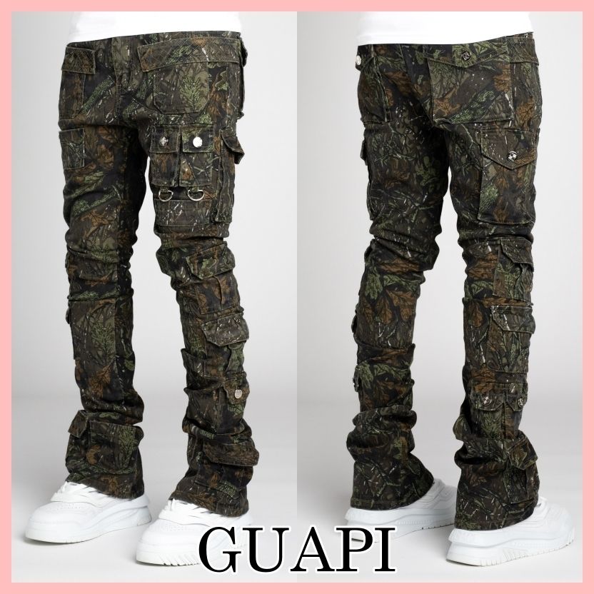 GUAPI TACTICAL STACKED デニム パンツ Camo 送料込み (GUAPI/デニム