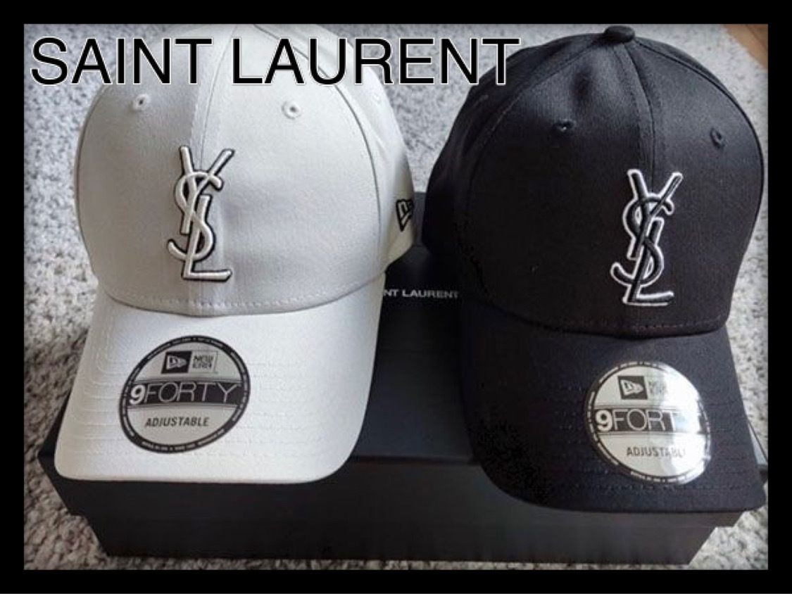 Saint Laurent ニューエラ YSL モノグラム キャップ (Saint Laurent