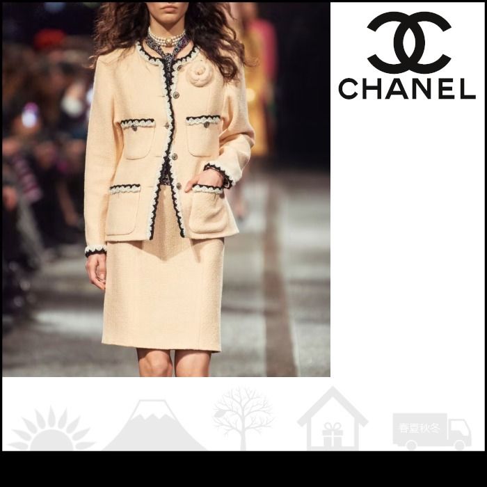 シャネル】ジャケット＆スカート ウール ツイード SPセット (CHANEL