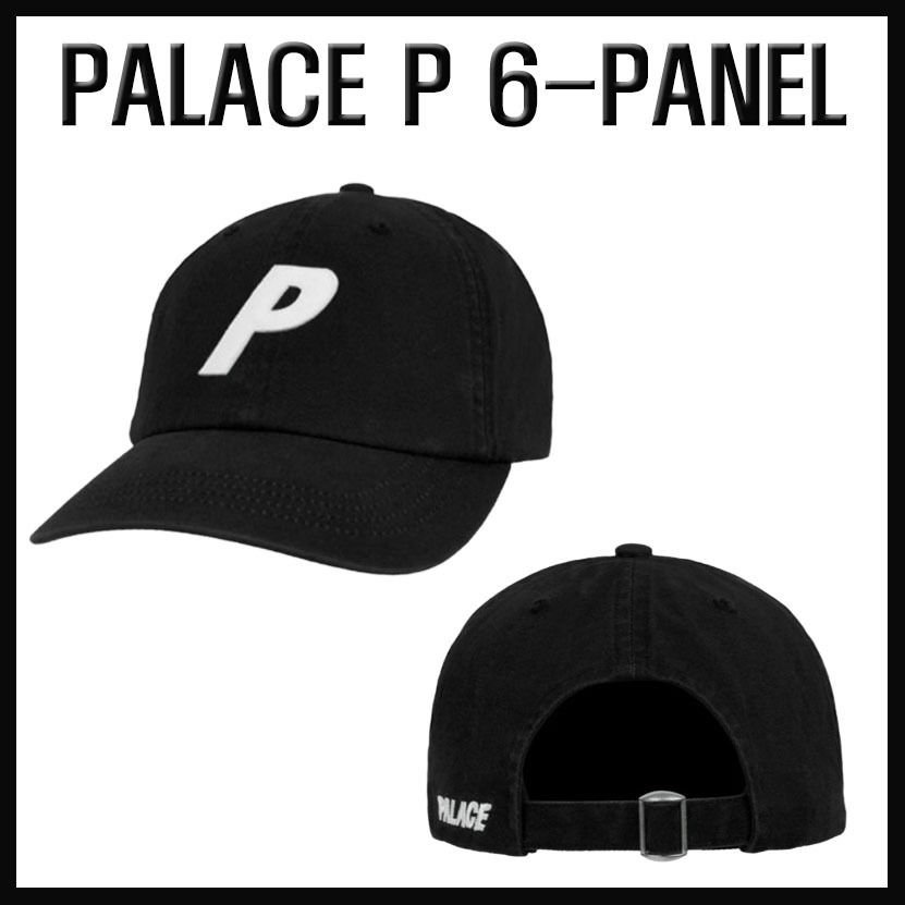 大人気 ☆PALACE☆ P 6-PANEL BLACK (Palace Skateboards/キャップ