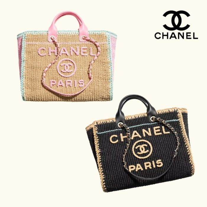 シャネル・CHANEL】トートバッグ コットンクロシェ ドーヴィル (CHANEL