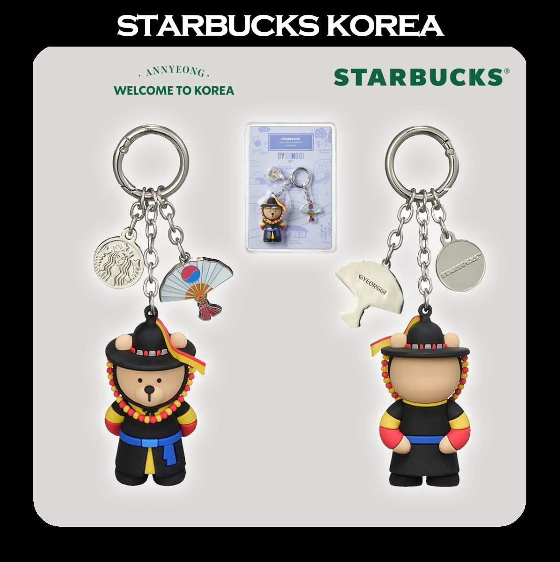 韓国スタバ☆[地域MD] Annyeong Gyeonggi Bearista Keychain