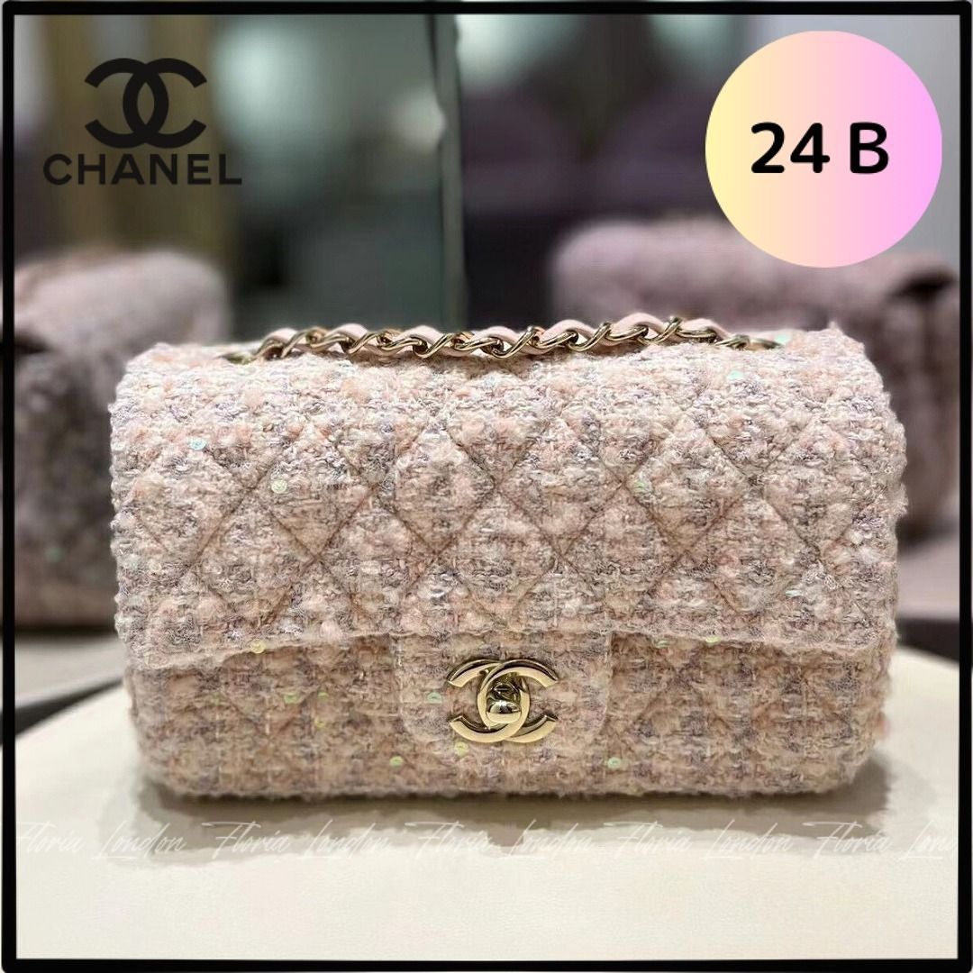 24B【CHANEL 】華やかなツイード☆ミニ クラシック ハンドバッグ