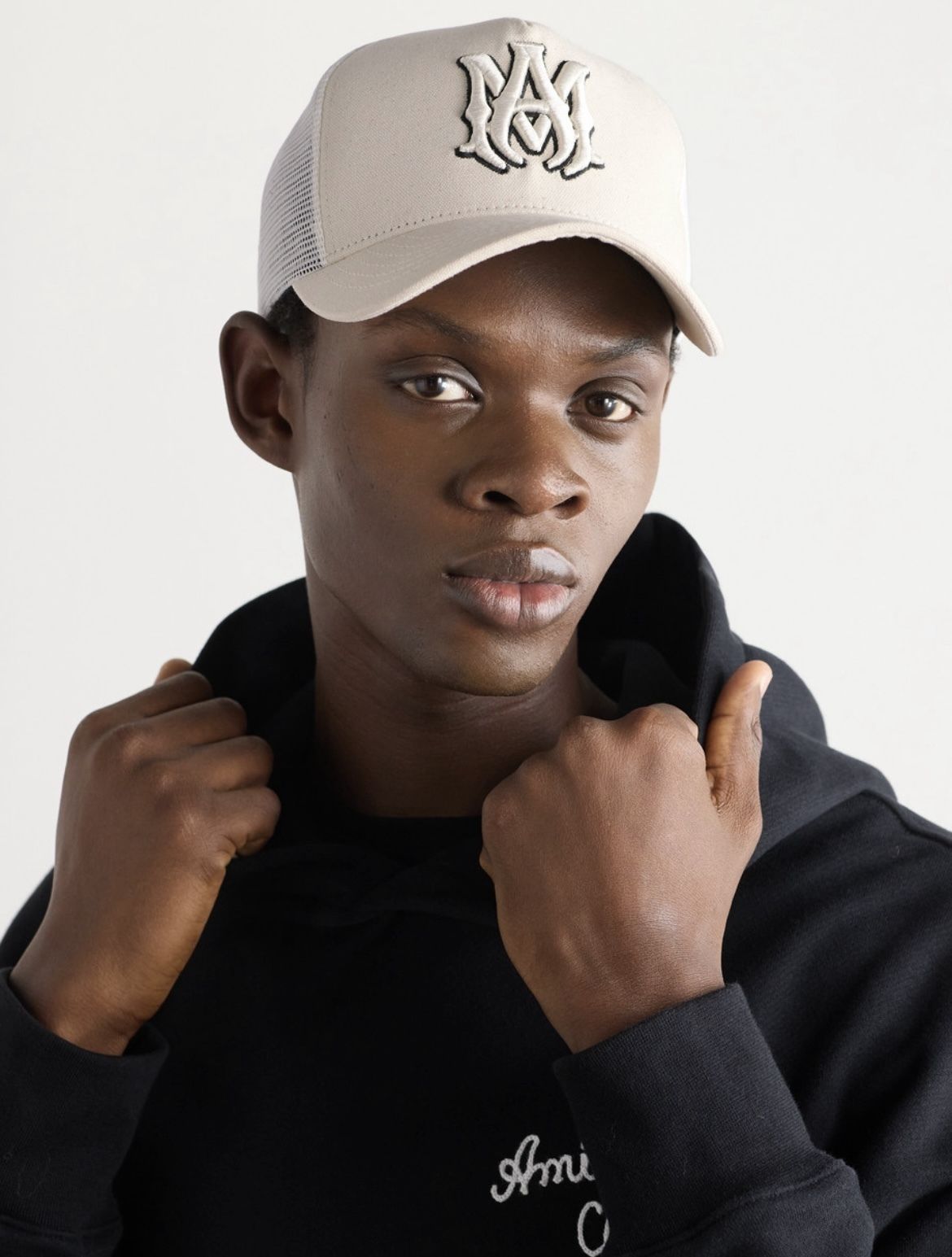 AMIRI ロゴ エンブロイダリー コットン&メッシュ キャップ 人気 (AMIRI