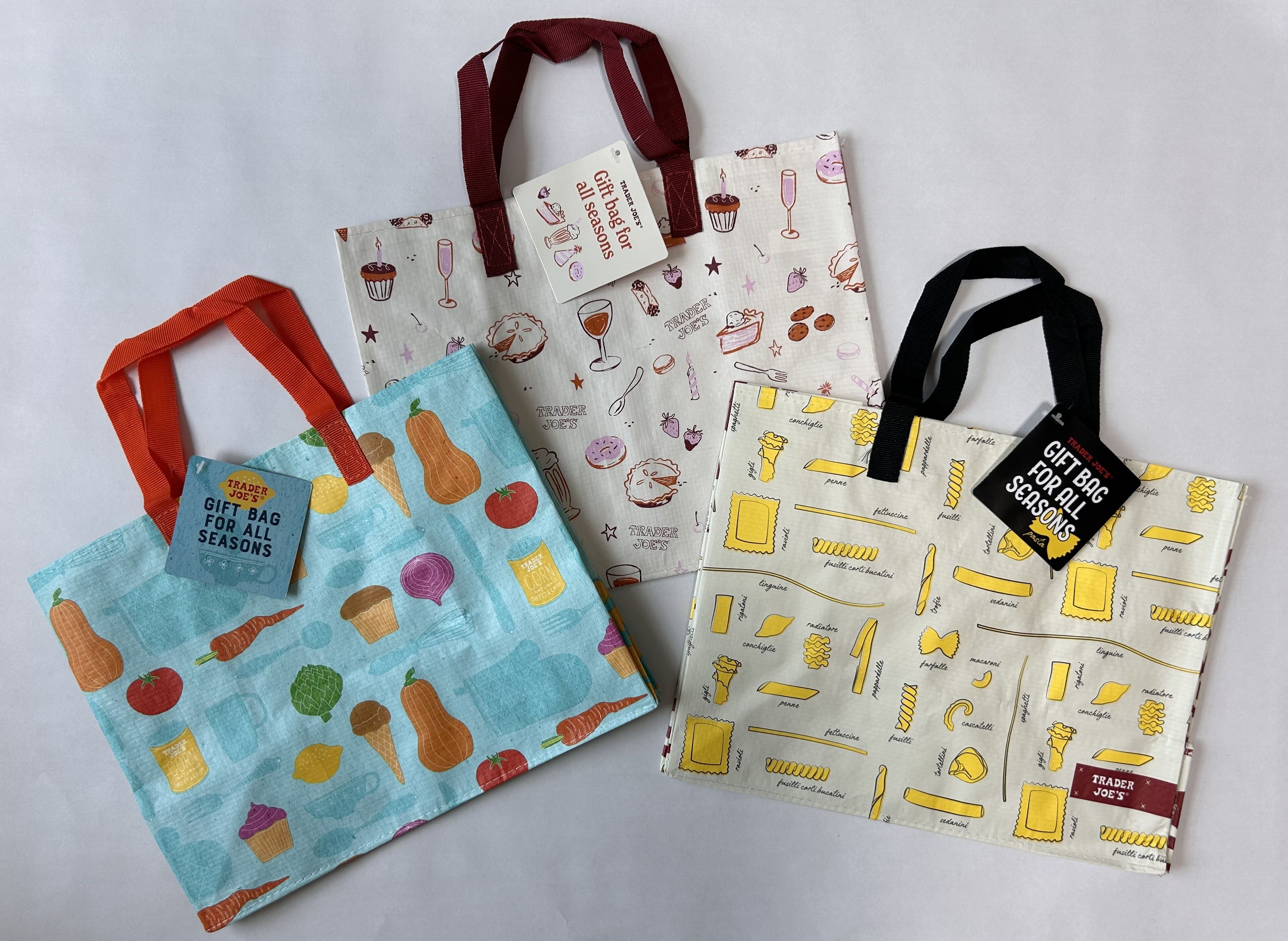 Trader Joe's ミニサイズのエコバッグ (3枚セット、3種類の柄) (Trader