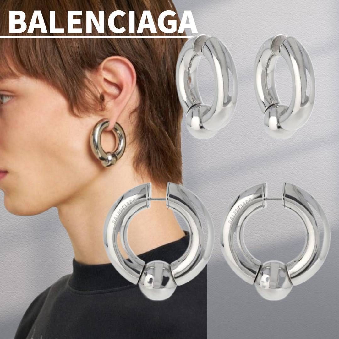 関税込☆ギフトにも【BALENCIAGA】MEGA ピアス (BALENCIAGA/ピアス