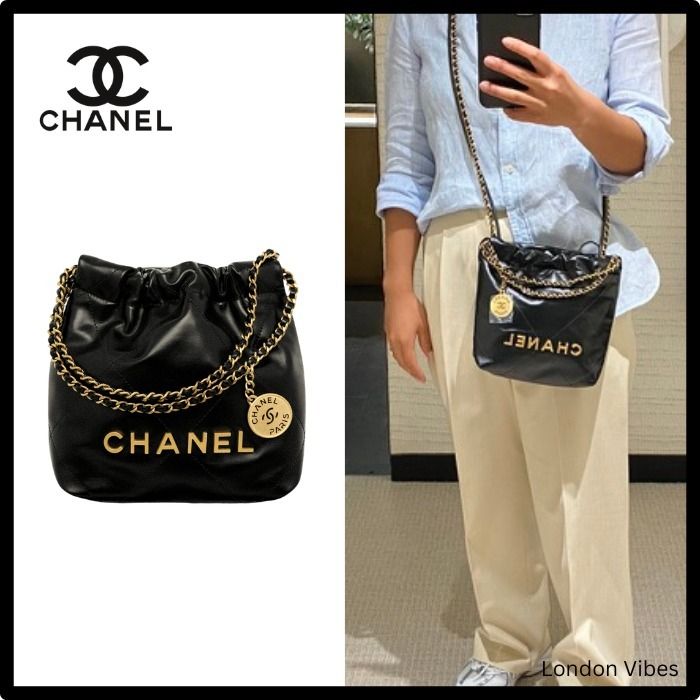 2WAYで使える♪CHANEL 22 ミニ ハンドバッグ ゴールド シルバー