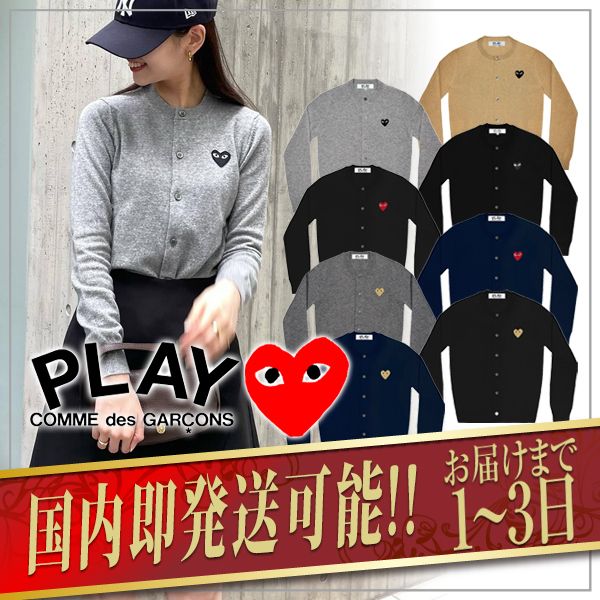 COMME des GARCONS】PLAY ハートロゴ カーディガン CREWネック (COMME