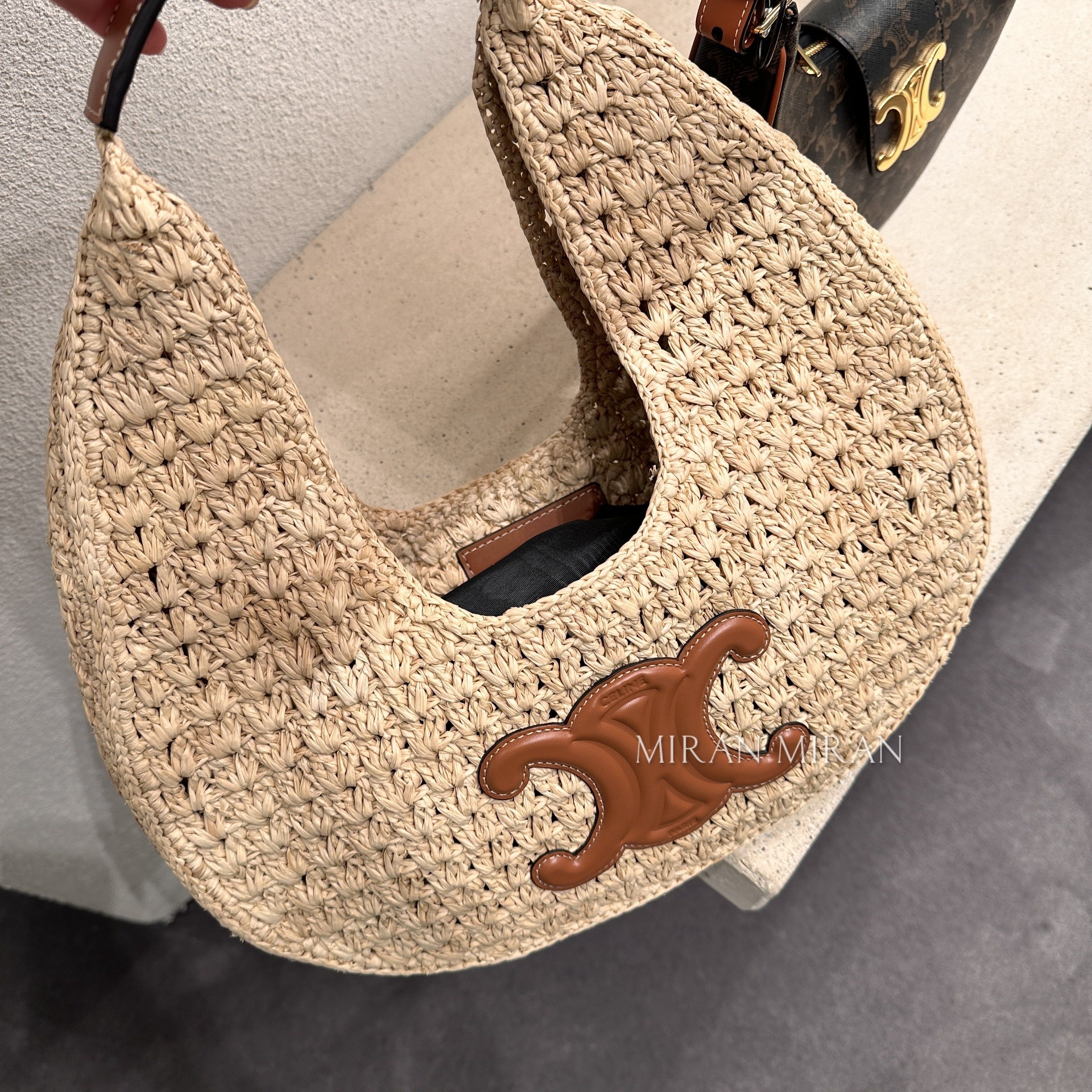 CELINE】CELINE クラシック パニエ ホーボー / ラフィア (CELINE/かご