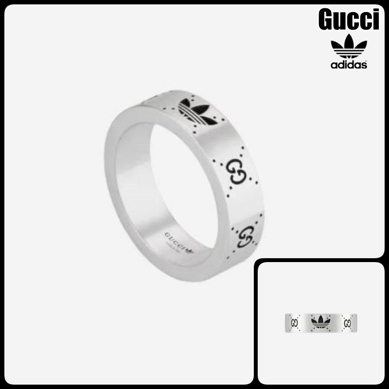 アディダス グッチ Gucci x Adidas Interlocking G Ring Silver (GUCCI
